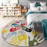 Tapis Rond Empreinte Main