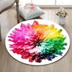 Tapis Rond Fleur Multicolore | Mon Tapis Rond