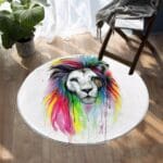 Tapis Rond Hippy Lion