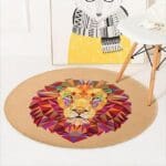 Tapis Rond Lion | Mon Tapis Rond