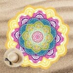 Tapis Rond Méditation Jaune