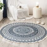 Tapis Rond Motif Ethnique