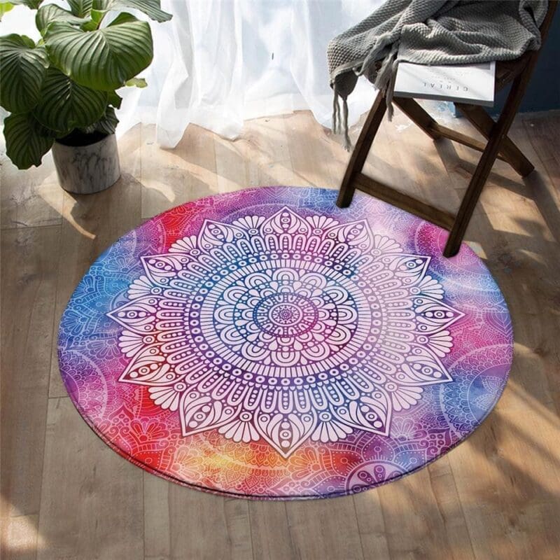 Tapis Rond Motif Mandala | Mon Tapis Rond