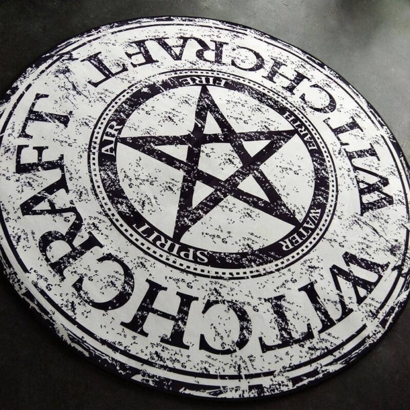 Tapis Rond Motif Pentagramme | Mon Tapis Rond