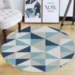 Tapis Rond Motif Triangle | Mon Tapis Rond