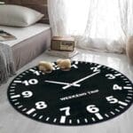 Tapis Rond Noir 160 cm | Mon Tapis Rond