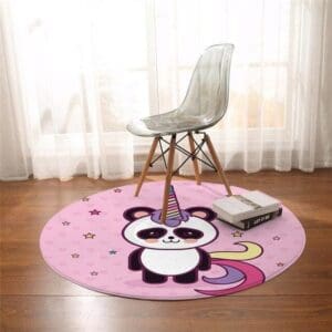 Tapis Rond Panda Licorne | Mon Tapis Rond