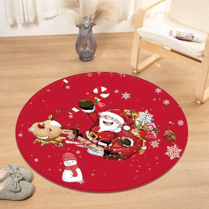 Tapis Rond Père Noël | Mon Tapis Rond
