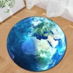Tapis Rond Planète Bleu | Mon Tapis Rond