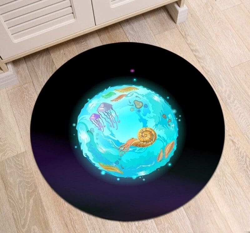 Tapis Rond Planète Marine | Mon Tapis Rond