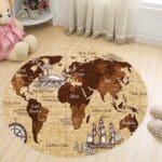 Tapis Rond Planisphère | Mon Tapis Rond