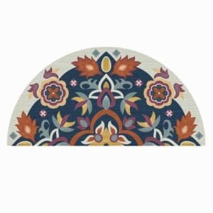 Tapis Rond Porte D'Entrée Multicolore | Mon Tapis Rond