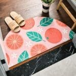 Tapis Rond Porte D'Entrée Pamplemousse | Mon Tapis Rond