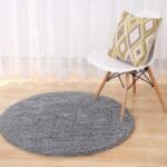Tapis Rond Shaggy Gris | Mon Tapis Rond
