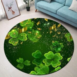 Tapis Rond Trèfle À Quatre Feuilles | Mon Tapis Rond