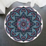Tapis Rond Mandala Avec Fleur